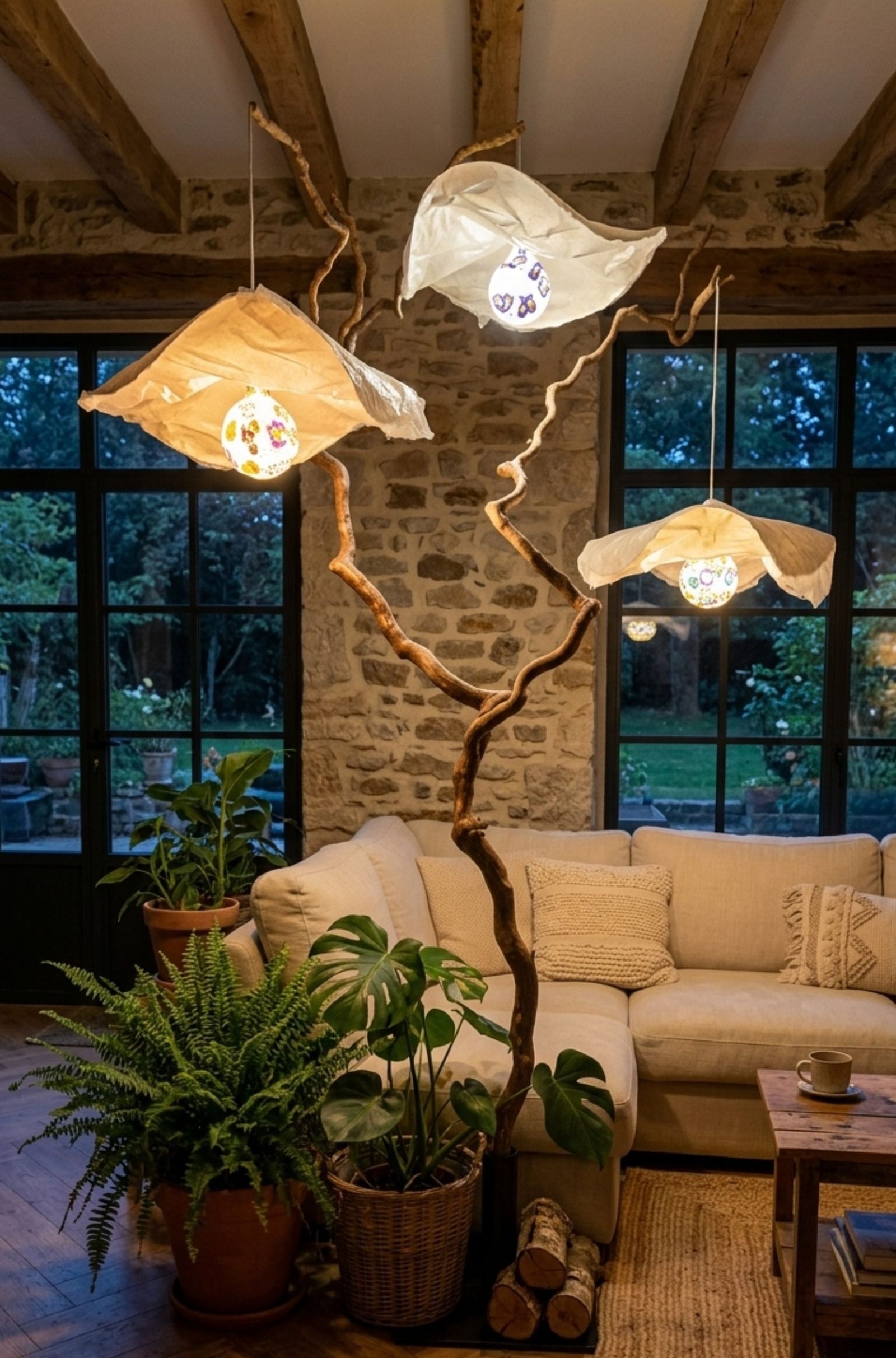 Grand luminaire arbre de la collection Chlorophylle